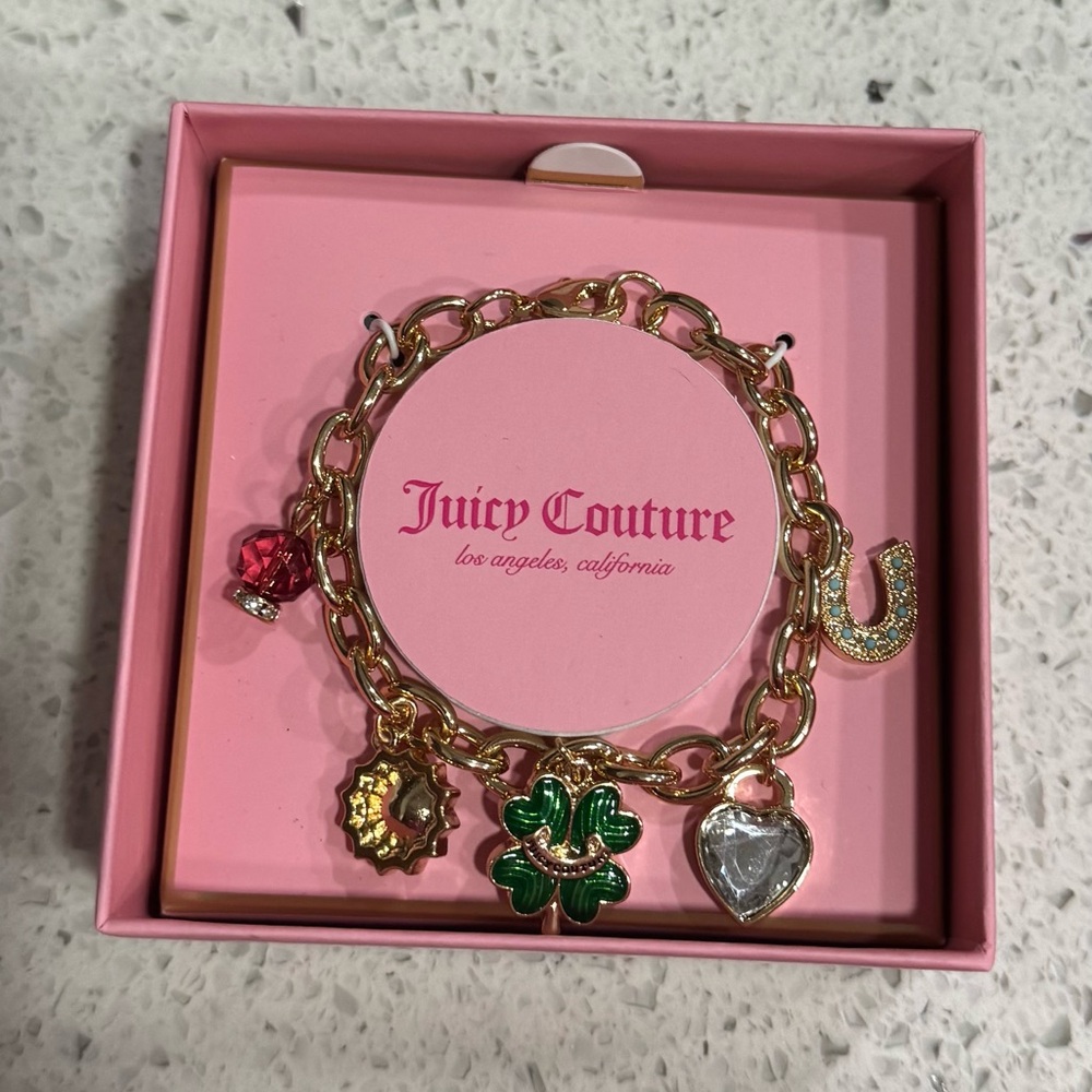 Juicy Couture Gold Bracelet with Colorful Charms
